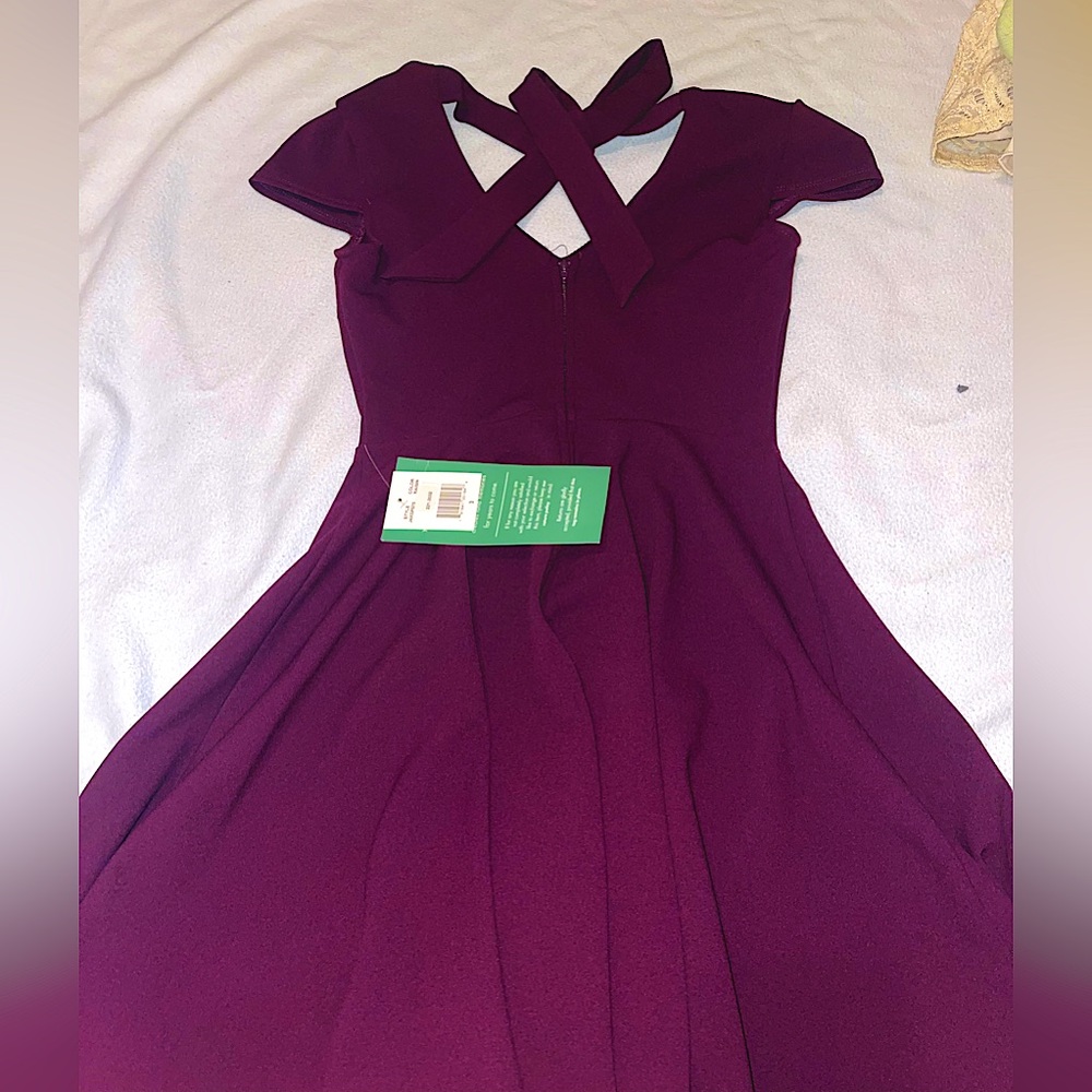 Short plum colored formal dress!